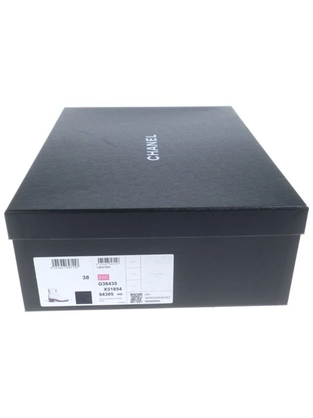 Chanel CC Logo Turnlock Quilted Nylon Patent Short Boots Shoes Black